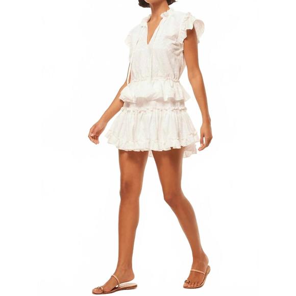 NEW MISA LOS ANGELES iliana mini dress in white eyelet - Picture 3 of 4